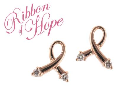 A019-08597: PINK GOLD EARRINGS .07 TW