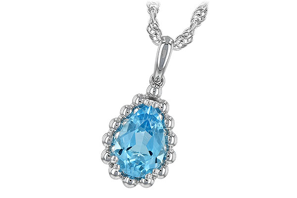 B208-13169: NECKLACE 1.55 CT BLUE TOPAZ