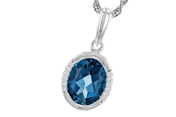 C292-67706: NECK 1.90 TW LONDON BLUE TOPAZ 1.93 TGW (9x7 LBT)