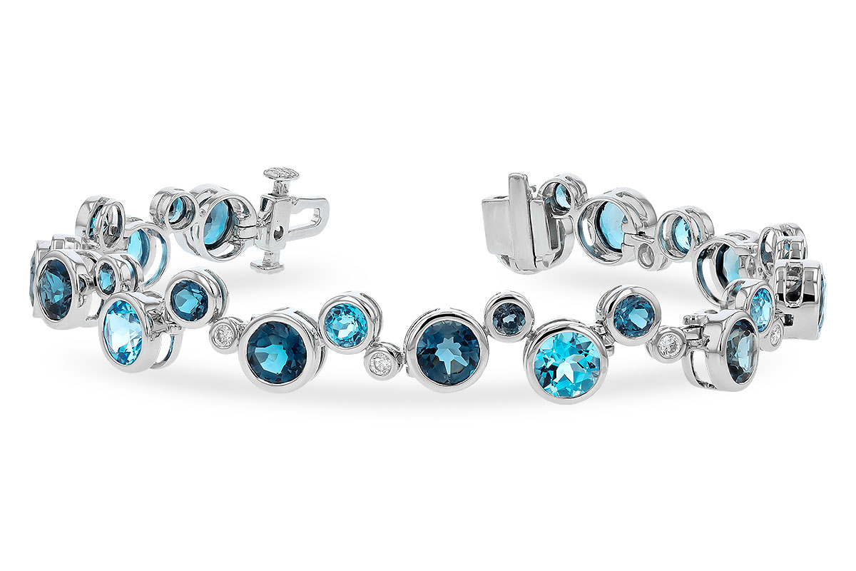 C292-68560: BRACELET 15.65 TW BLUE TOPAZ 15.95 TGW