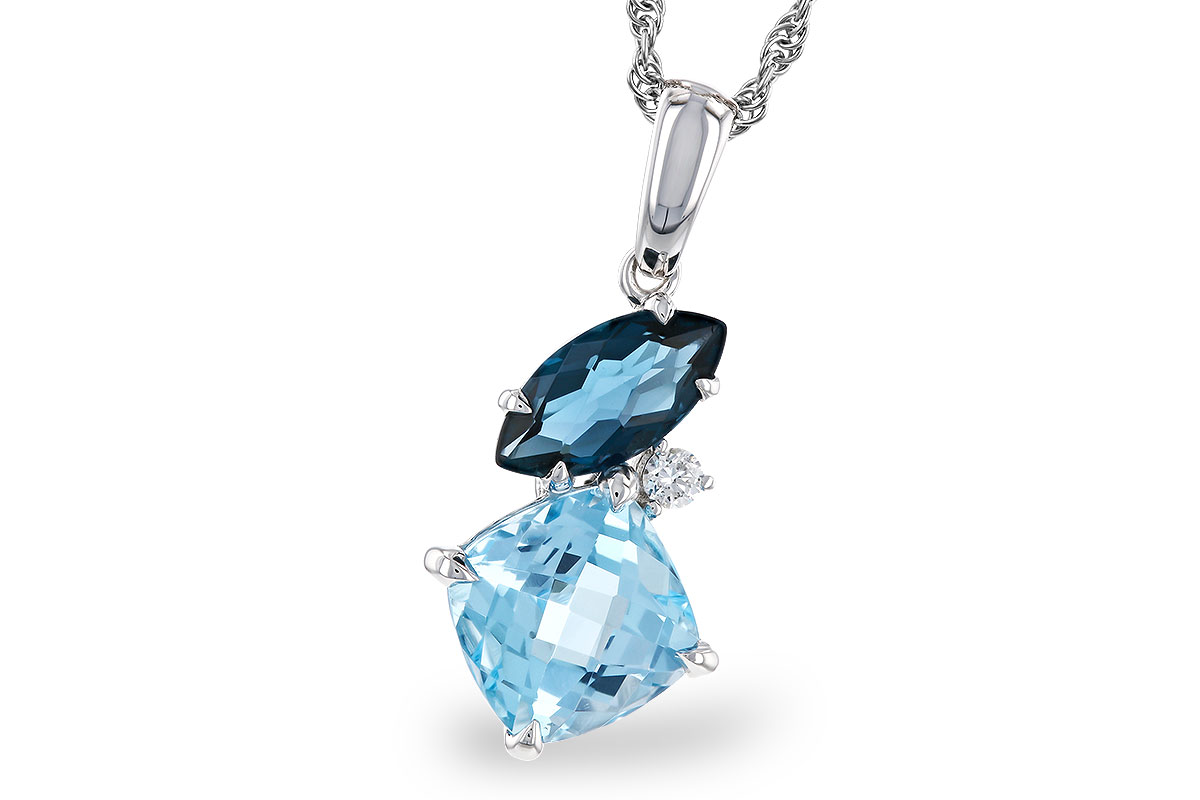 G293-58551: NECKLACE 2.37 TW BLUE TOPAZ 2.40 TGW