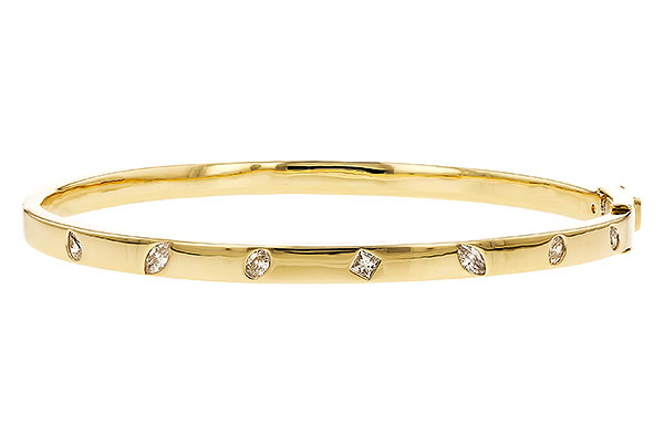 H292-70405: BANGLE .35 TW FANCY CUT DIAMONDS