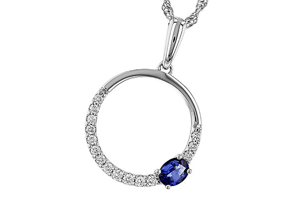 H293-57651: NECKLACE .28 SAPPHIRE .43 TGW