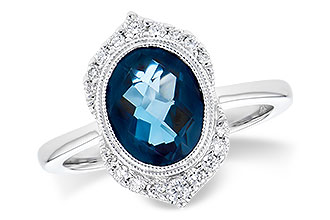 L291-80423: LDS RG 1.86 LONDON BLUE TOPAZ 2.00 TGW